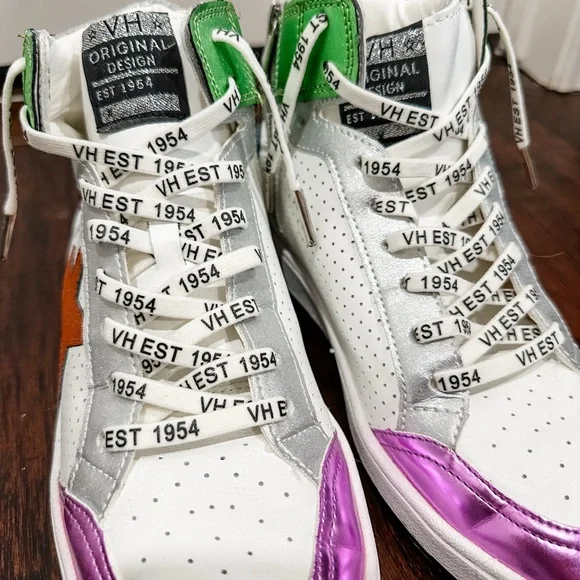 Vintage Havana, DREAM 11- MULTI MIX High Top Sneakers, Size 10, NEVER WORN - Picture 2 of 11